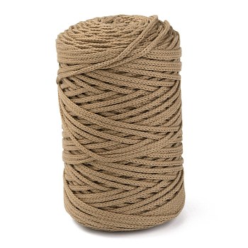 Cotton String Threads, for DIY Crafts, Gift Wrapping and Jewelry Making, Camel, 3mm, about 150m/roll