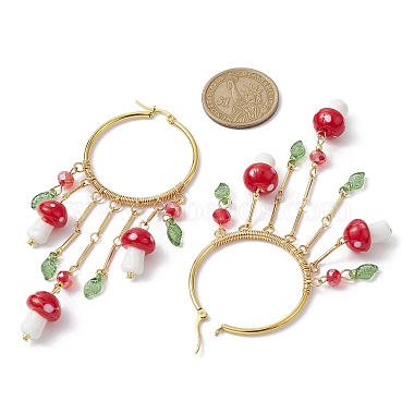 Golden Brass Hoop Earrings(EJEW-JE05669)-4