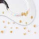 AHADERMAKER 120Pcs 4 Style Brass Crimp Beads Covers(KK-GA0001-36A)-5