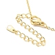 Coeur de zircone cubique avec collier pendentif mot amour(NJEW-F293-02C-G)-4
