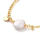 Bracelets à maillons en perle baroque naturelle keshi(BJEW-JB05803-04)-2