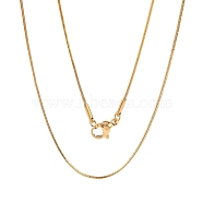 304 Stainless Steel Snake Chains Necklaces, with Lobster Claw Clasps, Golden, 17.7 inch(45cm), 0.9mm(X-STAS-F094-24G)