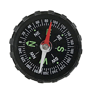 Outdoor Compass, ABS Plastic Waterproof Portable Compass, Black, 4.5x1.13cm(AJEW-L073-09)