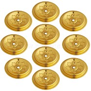 Aluminum Floating Wick Holder, Lotus Ghee Oil Lamp Accessories, Centering Devices Buddhist Supplies for Temple Kerosene Fuel, Golden, 4.25x1cm, Hole: 3.5mm(AJEW-WH0329-94G)
