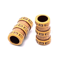 Plastic Beads, Imitation Wood, Large Hole, Column, Sandy Brown, 17x10x9mm, Hole: 6mm(KY-TAC0008-19)