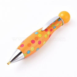 DIY Diamond Painting Point Drill Pen Embroidery Tool, Painting Cross Stitch Accessories Sewing Crafts, Orange, 107x20mm, Hole: 2mm(MRMJ-WH0059-80F)