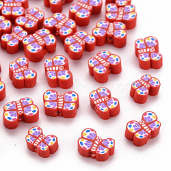20pcs Butterfly Bead Polymer Clay Mixed Colours 10x10mm Hole 1mm