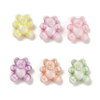 Plastics Beads, Craft Beads, Animal, Bear, 9.5x8x4mm, Hole: 1.6mm, 2000pcs/500g