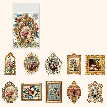 20Pcs 10 Styles Waterproof PET Stickers Set, Decorative Stickers, Locke Memories Series, Peru, 60~70x37~62x0.1mm, 2pc/style