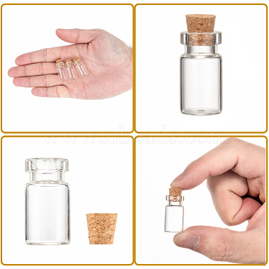 Glass Wishing Bottle Bead Containers(CON-Q014)-4