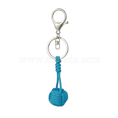 Polyester & Spandex Braided Ball Pendant Keychain(KEYC-JKC00441)-2