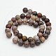 Natural Petrified Wood Round Beads Strands(G-P101-01-8mm)-2