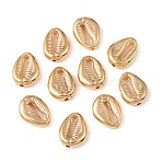 CCB Plastic Beads, Cowrie Shell, Golden, 17x13x5mm, Hole: 1.6mm(CCB-C002-04G)