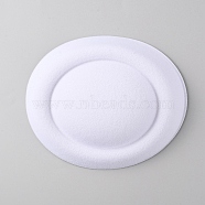 Polyester Oval Pillbox Stewardess Fascinator Hat Base for Millinery, White, 165x135x3mm(AJEW-WH0342-61C)