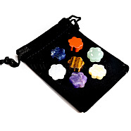 7 Chakras Theme Natural Quartz Crystal & Green Aventurine & Calcite & Red Jasper & Tiger Eye & Yellow Jade & Amethyst Healing Stones, Reiki Stones for Energy Balancing Meditation Therapy, 16x6mm, 7pcs/bag(G-PW0007-126I)