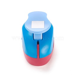 Plastic Embossing DIY Corner Paper Printing Card Cutter, with Alloy Findings, Square, Random Single Color or Random Mixed Color, 7x4x5.6cm, Shape: 1.7~2.5cm(DIY-G006-L-05)