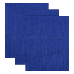 14CT Cross Stitch Canvas Cotton Embroidery Fabric, Aida Cloth, DIY Handmade Sewing Accessories Supplies, Rectangle, Blue, 450x353x0.5mm(DIY-WH0410-06B)