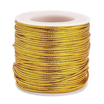 Metallic Cord, Goldenrod, 1.3~1.6mm, about 54.68 yards(50m)/roll