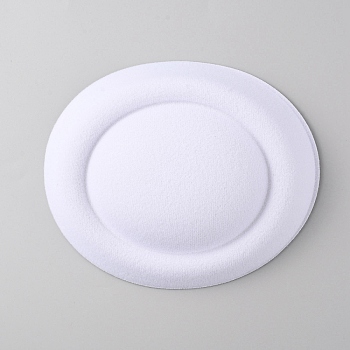 Polyester Oval Pillbox Stewardess Fascinator Hat Base for Millinery, White, 165x135x3mm