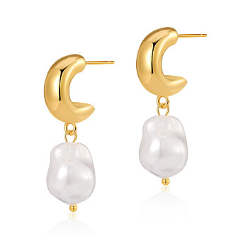 925 Silver Pearl Earrings - Baroque Irregular Elegant Vintage Bead Earrings