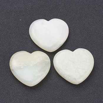 Natural Xiuyan Jade Heart Love Stone, Pocket Palm Stone for Reiki Balancing, 39~41x40~42x8~10mm