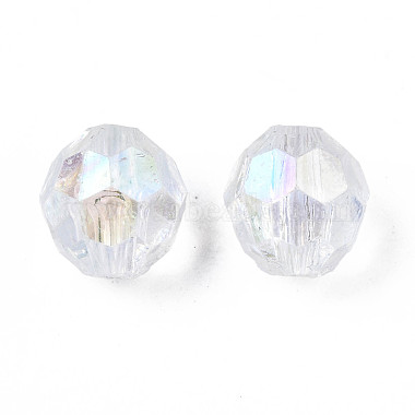 Electroplate Transparent Acrylic Beads(PACR-S222-01)-4