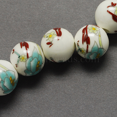 Handmade Printed Porcelain Beads(X-PORC-Q199-8mm-17)-2