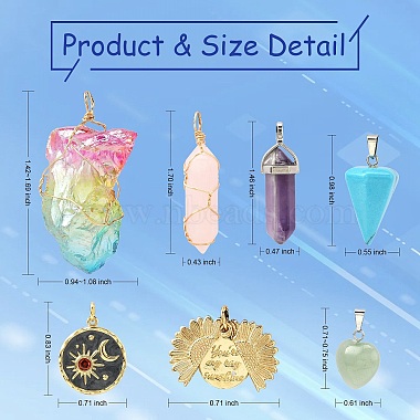 DIY Stone Pendant Necklace Making Kit(DIY-SZ0007-34)-2