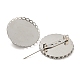 304 Stainless Steel Brooch Base Settings(FIND-D035-03F-P)-2
