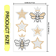 couronne d'étoiles abeilles verre hotfix strass(DIY-WH0303-288)-2