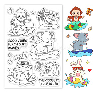 PVC Plastic Stamps, for DIY Scrapbooking, Photo Album Decorative, Cards Making, Stamp Sheets, Animal Pattern, 16x11x0.3cm(DIY-WH0167-56-700)