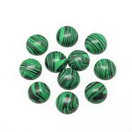 Synthetic Malachite Cabochons, Dyed, Half Round/Dome, 6x3~4mm(G-R416-6mm-38)