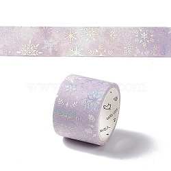 Laser Paper Decorative Adhesive Tapes, for DIY Scrapbooking, Craft, Arts, Snowflake Pattern, 30mm, about 3m/roll(DIY-C068-01H)