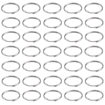 300Pcs 304 Stainless Steel Split Rings, Double Loops Jump Rings, Stainless Steel Color, 15x1.8mm