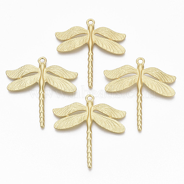 Real 14K Gold Plated Dragonfly Alloy Big Pendants