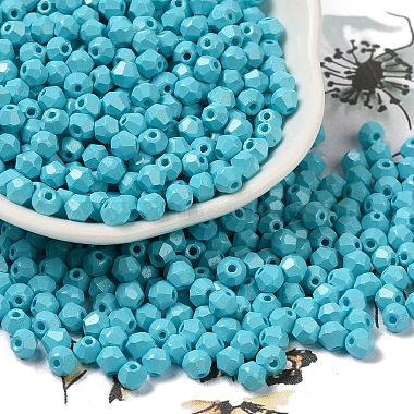 Dark Turquoise Bicone Glass Beads