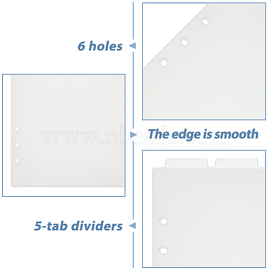 A5 Frosted Plastic Discbound Notebook Index Divider Sheets(KY-WH0046-90A)-3