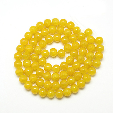 Chapelets de perles en verre craquelé peint(X-DGLA-Q023-8mm-YS28)-2
