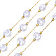 Chaînes perlées rondes plates en plastique ABS(CHS-N003-13)-3