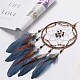 Iron Woven Web/Net with Feather Pendant Decorations(PW-WG80070-01)-2