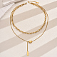 Stainless Steel Double-Layer Y-Shaped Necklaces for Women's Party Music Festival(OH0726)-5