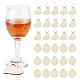 encantos de copa de vino de madera en blanco(AJEW-AB00046)-1