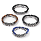 Unisex Stretch Bracelet and Chain Bracelet Jewelry Sets(BJEW-JB04780)-1