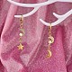 Clear Cubic Zirconia Moon and Star Dangle Leverback Earrings(EJEW-SW00011-09)-4