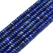 Natural Lapis Lazuli Beads Strands, Disc, 4x1.5~2mm, Hole: 0.5mm, about 96pcs/strand, 15.55''(39.5cm)(G-K245-B04-01)