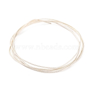 925 Sterling Silver Wire, Half Hard Wire, Sparkle Textured Round Jewelry Wire, Silver, 0.89mm(STER-NH0007-01D-S)