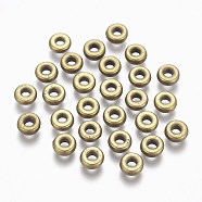 CCB Plastic Beads, Rondelle, Antique Bronze, 6x2.5mm, Hole: 2mm(CCB-P004-19AB)