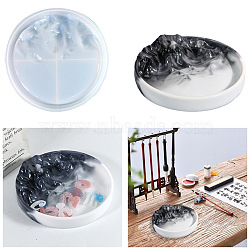 DIY Food Grade Silicone Mountain Landscape Storage Tray Molds, Resin Casting Molds, For UV Resin, Epoxy Resin Jewelry Making, White, 180x36mm(SIMO-PW0011-33)