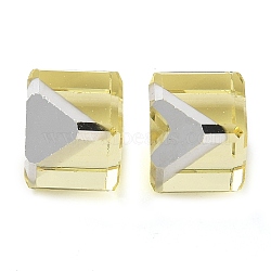 K9 Glass Imitation Austrian Crystal Beads, No Hole, Square, Champagne Yellow, 8x8x8mm(GLAA-P069-01C-213)