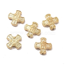 Alloy Beads, Cross, Golden, 13.5x13.5x3mm, Hole: 1mm(PALLOY-B009-40G)